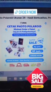 Cetak Photo/Foto Polaroid Ukuran 2R - Hasil Berkualitas Proses Cepat dan kece abis.