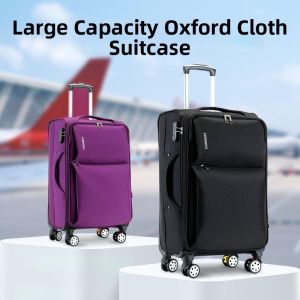 Oxford Fabric Luggage Trolley Omnidirectional Wheels With Lock