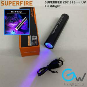 SUPERFIRE Z07 395nm Rechargeable Flashlight Torchlight Check Counterfeit Money
