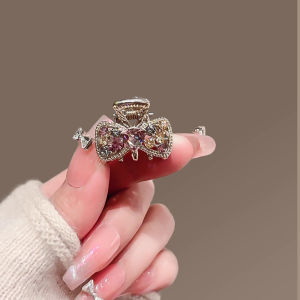 Elegant Butterfly Knot Side Hair Clip Sparkling Diamond Fringe Hair Clip Versatile Hair Accessories for Weddings Parties And Everyday Use