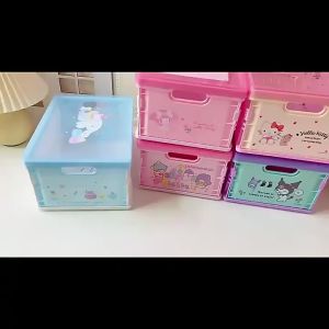 นิยมส่งเอ็น คู่เหรียญกล่องเก็บของพับได้ Sanrio กล่องใส่ของจุกจิก พลาสติก ซานริโอ้ น่ารัก พร้อมสำหรับการใช้งาน 3 สัญลักษณ์