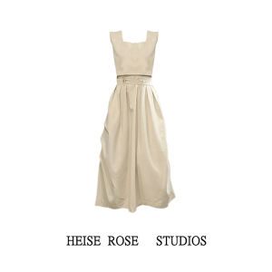 Summer Outfit Casual Sleeveless Vest Dress Salt System Lightweight Mature Two-Piece Set Soft Style Whole Ensemble for Women