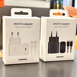 Samsung 45W PD Charger Super Fast Charging For Galaxy S25 Ultra Plus FE S24 S23 S22 A56 A55 A36 A17 EU Adapter 5A Type C Cable