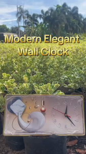 Nordic luxury flower vase decoration wall clock wall painting modern bordered clock