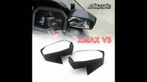 For YAMAHA XMAX 300 v3 2025 2026 Sergeant Style Side Mirror Rear View Mirrors