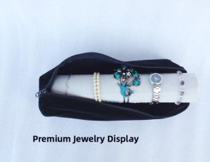 Jewelry Display Storage Bag Transparent PVC Grid Ear Studs Pendent Velvet Roll Bracelet Chain Compartment Fashion Accessories