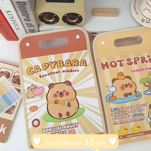 แฟ้มเอกสาร COD แบบพกพา กระเป๋าเก็บเอกสาร 13 กริด แฟ้มน่ารักๆ A3 A4 การ์ตูน ทดสอบถุงเก็บกระดาษ PP