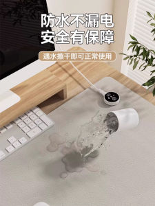 Heated Office Desk Mat Ultra Large Thickened Home Use Warm Mouse Pad Cartoon Text Heated Table Pad for Computer Desk