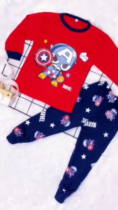Aloha Baju Tidur Anak Untuk 1-10 tahun motif CAPTEN MERAH kode 345 A