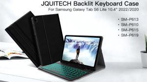 7Colors Backlit Wireless Bluetooth Keyboard Case for Samsung Tab A9 A11 8.7 A9+ A11+ A8 10.5 X200 X205 S6 Lite P610 P615