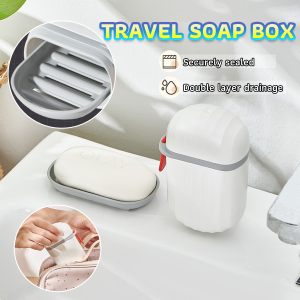 Travel Soap Case Portable Soap Box Organizer Sealed Waterproof Soap Dish Bathroom Soap Plate