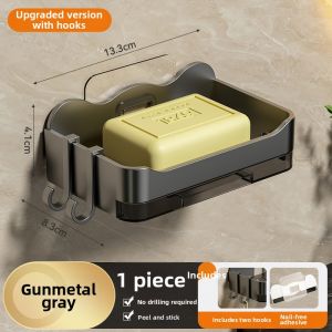 Wall-mounted Hole-free Double-layer Soap Holder