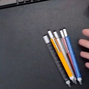 Pulpen Pena Multifungsi Plastik Stylus Penggaris Waterpass Obeng Pulpen Multifungsi Plastik Stylus + Penggaris + Waterpass + Level + Obeng Pulpen Alat Tulis Multifungsi