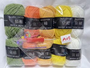 10pcs/set Cotton Yarn Ball Christmas Set Combination Crochet Knitting Yarn Set for Handmade DIY Sweater Scarf Knitting Supplies