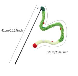 New Style Plush Strip Teasing Cat Stick Soft Plush Toy Interactive Self-Happy Pet Supplies