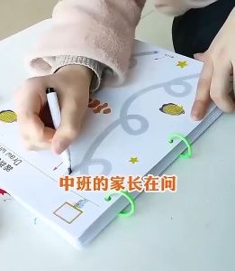 Pen Control Training For Kids - Early Learning Pen Grip Tracing Line Reuseable Copybook Erasable Pen Dot to Dot Writing