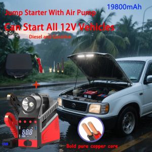 Jump Starter for Car Heavy Duty Power Supply ALL 12V Car Portable Air Pump for Car 198000mAh