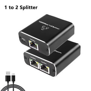 Kebidumei Gigabit Ethernet Splitter 1 to 2/3/4 1000Mbps RJ45 LAN Internet Splitter for Hub/Switch/Router/Set-Top Box/Digital TV