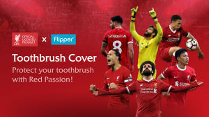 Flipper x LFC Toothbrush Holder Cover 2pcs Set | Official Liverpool FC Merchandise | Liverpool Supporter Items/Gift | Limited Edition