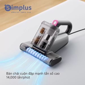 [New Arrival] Simplus Máy Hút Bụi Giường Nệm Thiết kế cốc đôi Tiệt trùng UV Đánh bụi 14000 vòng/phút Hút mạnh 16000pa Lọc HEPA F9 CMYH006 - Bảo hành 1 năm 1 đổi 1