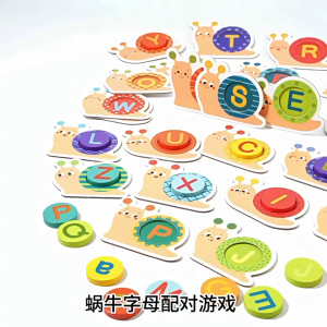 Snail Letters Matching Toy Wooden Educational Toys Montessori Toy Mainan Padanan Huruf