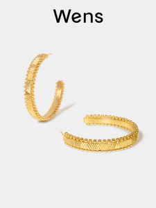 wens | ต่างหูรูปเทพธิดาขนาดใหญ่สำหรับผู้หญิง Wens ดีไซน์หรูหรา เครื่องประดับที่สวมใส่ได้ทุกวัน ต่างหูแบบอ่อนๆ ที่สวมใส่สบาย