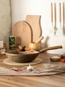AMERCOOK | Granite and Titanium Non-stick Flat Pan