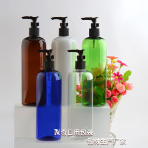 500ml round Shoulder Large Capacity Clip Pump Empty Plastic Bottle Press Lotion Pump Shampoo Travel Bottle PET Package Material