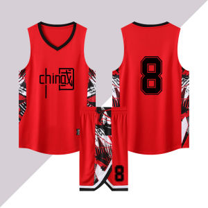 Mens Basketball Uniform Set Quick Dry Competition Training Clothes Customizable Team Jersey Childrens Basketball Outfit