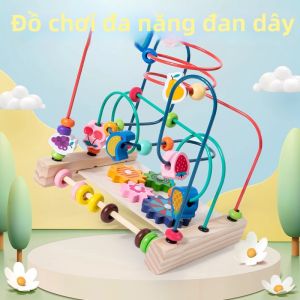 LUTUMEI | Đồ Chơi Gỗ Đa Năng Nhận Biết Màu Sắc Giáo Dục Sớm
