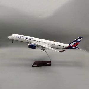 1/142 Scale Aircraft Models 47cm A350 Aeroflot Russian Airways With Stand Resin Diecast Airplanes Decoration Souvenir