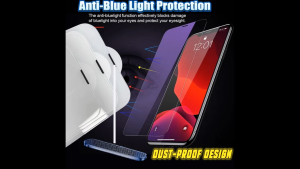 iPhone Tempered Glass Screen Protector DustNet AnitBlue
