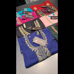 MADANIKAS Kids Rayon 2 Tone Embroidered Kurti for elegant touch Tops Only MK Series