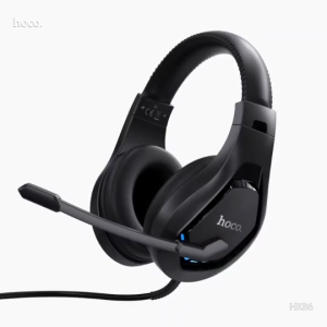 HOCO HK86 หูฟังเกมมิ่ง ไมค์ชัด เบสแน่น ลำโพง 50mm พร้อมไฟ RGB สาย 3.5mm หูฟังครอบหู Gaming Headset