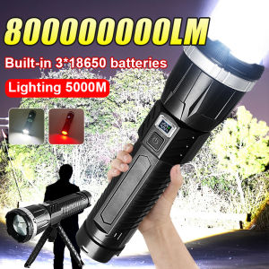 800000000LM Super Powerful Flashlights Rechargeable LED Flashlight Camping Lantern COB Light Built-in Battery For Fishing Patrol