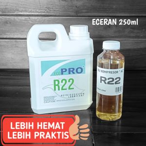 oli kompresor AC R22 eceran 250ml lebih hemat lebih praktis
