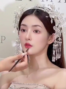 YADORNOS Hiasan Kepala Pengantin Wanita Korea Xianmei Buatan Tangan Mutiara Hiasan Rambut Band Gaun Pernikahan Aksesoris Desain Sen Series