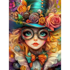 Oil Painting By Numbers Vibrant Lady Portrait Number Drawing Canvas DIY Pictures By Numbers Home Decor