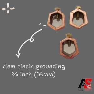 klem cincin for rod grounding arde anti petir 5/8 inch 16mm (penangkal petir)