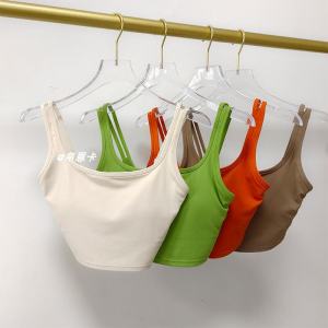 Sports Bra Quick Dry Fixed Cup Yoga Running Vest Gym Fitness Training Pilates Sports Underwear Gathered Secure Fit