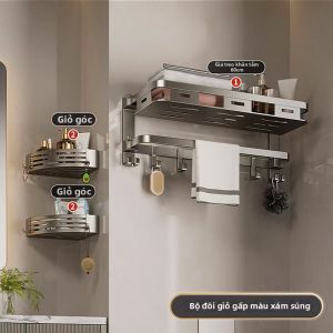 Giá Đỡ Khăn Tắm Treo Tường Không Cần Khoan