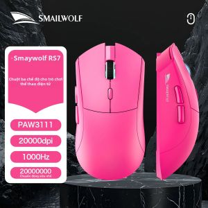 SMAILWOLF | Chuột Chơi Game Không Dây Bluetooth SMAILWOLF RS7 20000dpi PAW3311 Cảm Biến Quang Điện Tử Có Độ Chính Xác Cao 6 Nút Trình Điều Khiển Macro Cho Máy Tính Xách Tay Máy Tính Để Bàn Chơi Game Văn Phòng