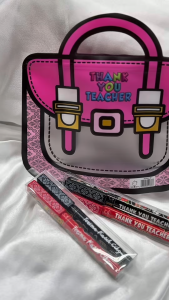 Teachers Day Gift 2PCS Gel Pens Set Red Black Ink Stationery Thank You Teacher Terima Kasih Cikgu Hadiah Hari Guru Pen Merah Hitam