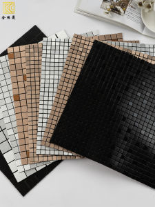 Retro Metal Mosaic Wall Stickers Self Adhesive Waterproof Moisture Proof Kitchen Wallpaper Antibacterial Wall Paper Renovation