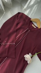 D2K Fashion!! Kamalia Abaya Remaja Aesthetic / Bahan Ceruty Babydoll full furing / Abaya Terbaru Lebaran 2025 / Abaya Elegan Simpel