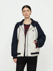 URLAZH | 90% White Goose Down Retro American Style Baseball Sleeves Lightweight Down Jacket