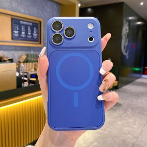 2in1 Magnetic Phone Case For iPhone 12 13 14 15 16 17 Pro Max Air Matte Lens Protection Instant Change To 17 for Magsafe Cover