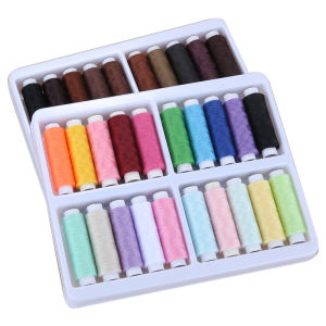 Colorful Home Sewing Thread Set Hand Sewing Needle Box Large Roll Spool Polyester Material for Sewing Clothes And DIY Crafts