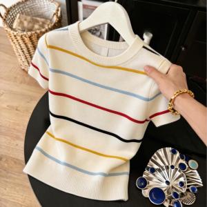 Áo Thun Sọc Phong Cách Hàn Quốc Form Rộng Ôm