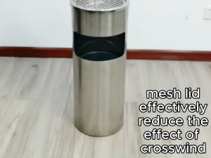 <SG Seller> 20 Litres Stainless Steel Ashtray Standing Litter Bin (SS250AT)